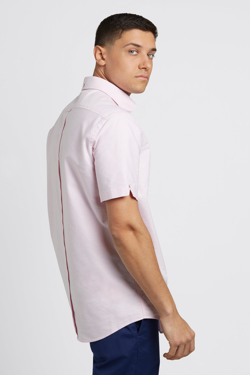 Pink Ben Sherman Short Sleeve Brighton Oxford Organic Shirts | ENULXY-381