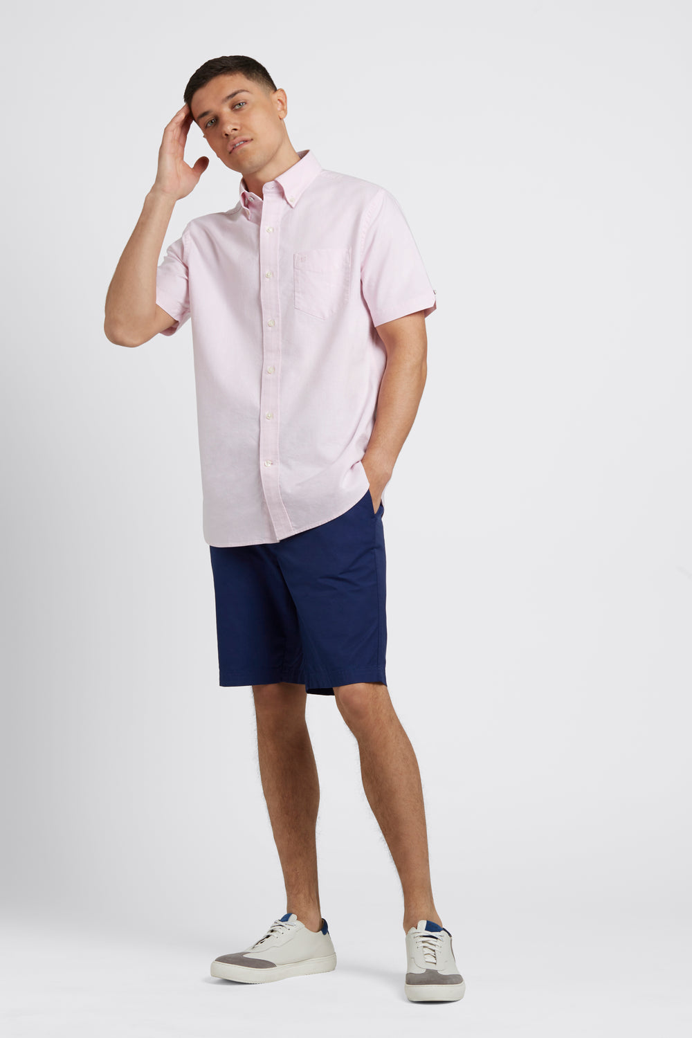 Pink Ben Sherman Short Sleeve Brighton Oxford Organic Shirts | ENULXY-381