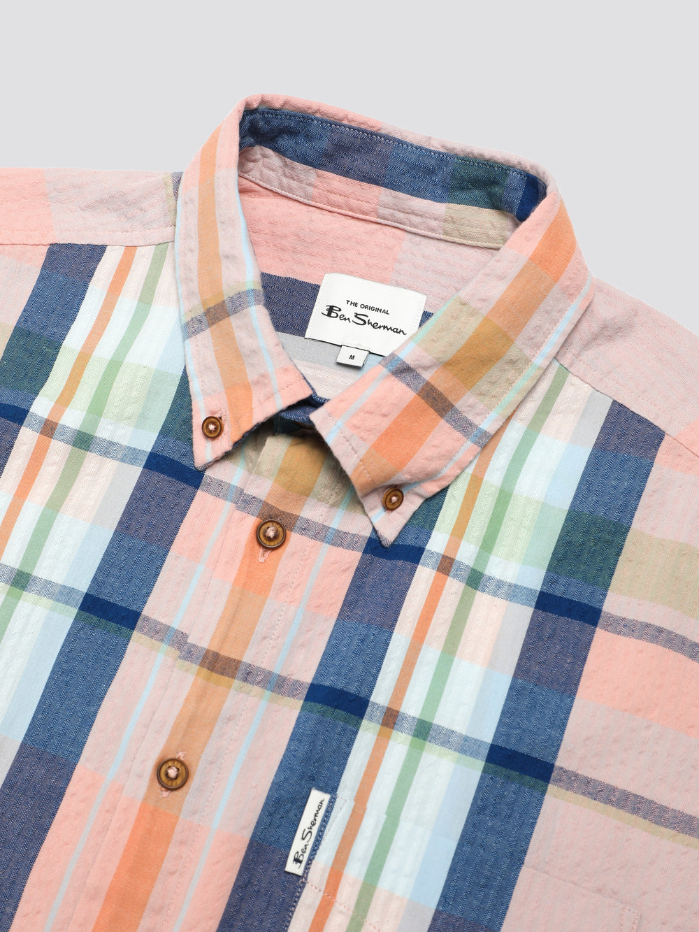 Pink Ben Sherman Signature Seersucker Check Shirts | CVKREO-518