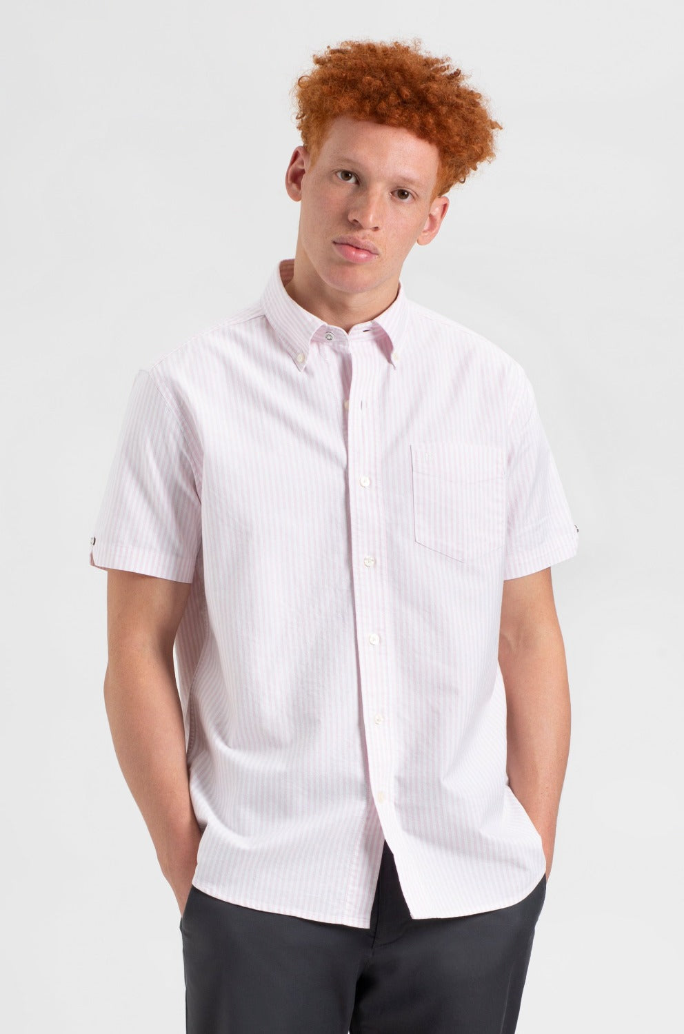 Pink Stripes Ben Sherman Brighton Oxford Shirts | ICEDVL-312