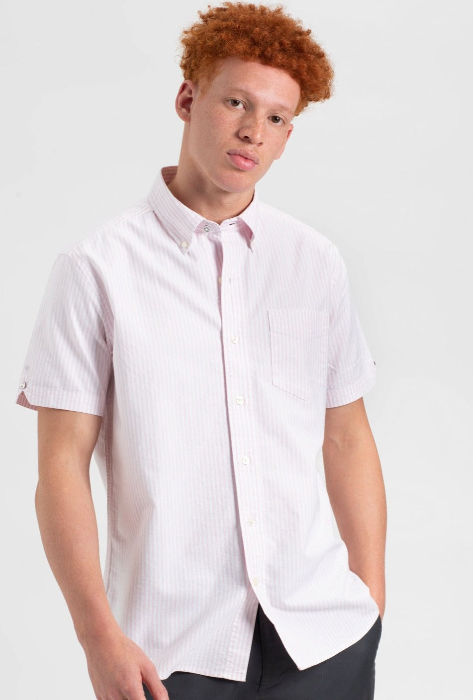 Pink Stripes Ben Sherman Brighton Oxford Shirts | ICEDVL-312