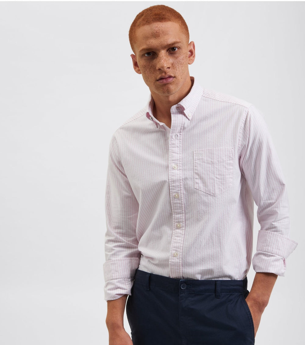 Pink Stripes Ben Sherman Brighton Oxford Shirts | WEFNJC-041