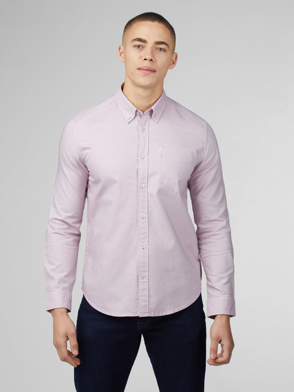 Purple Ben Sherman Signature Oxford Long Sleeve Shirts | TYSMNL-152