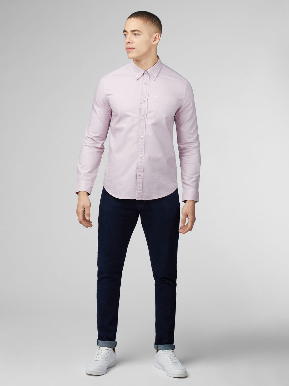 Purple Ben Sherman Signature Oxford Long Sleeve Shirts | TYSMNL-152