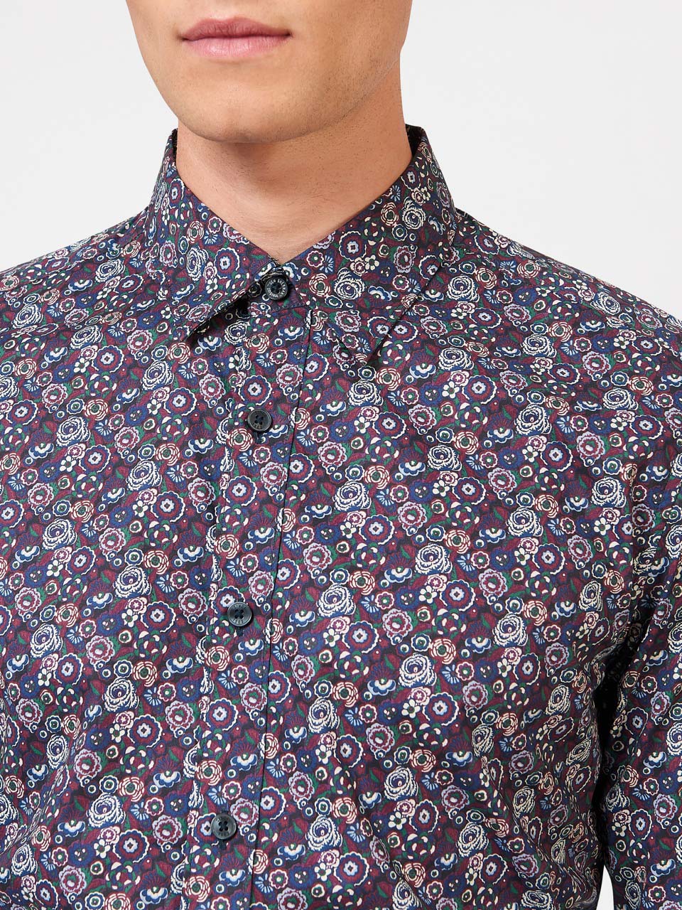 Purple Ben Sherman Winter Floral Shirts | SJLVHR-617