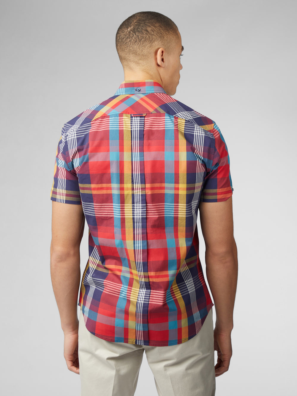 Red Ben Sherman Signature Large Madras Check Shirts | PZDOYX-968