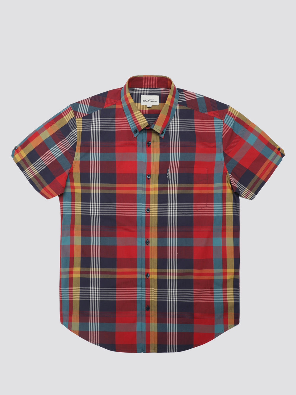 Red Ben Sherman Signature Large Madras Check Shirts | PZDOYX-968