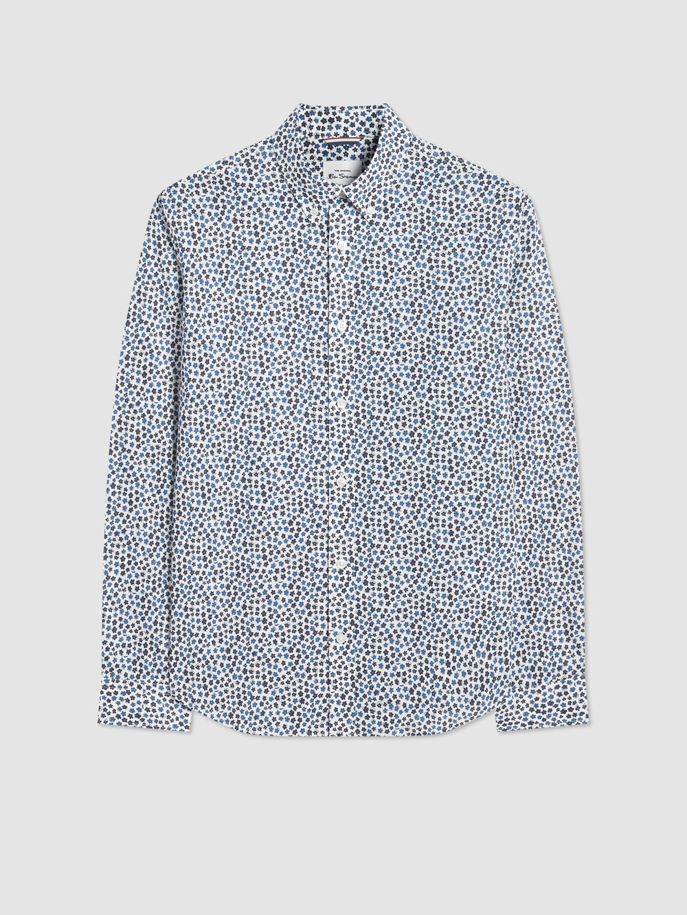 White Ben Sherman Ditsy Floral Print Long Sleeve Shirts | ZUWXMK-297