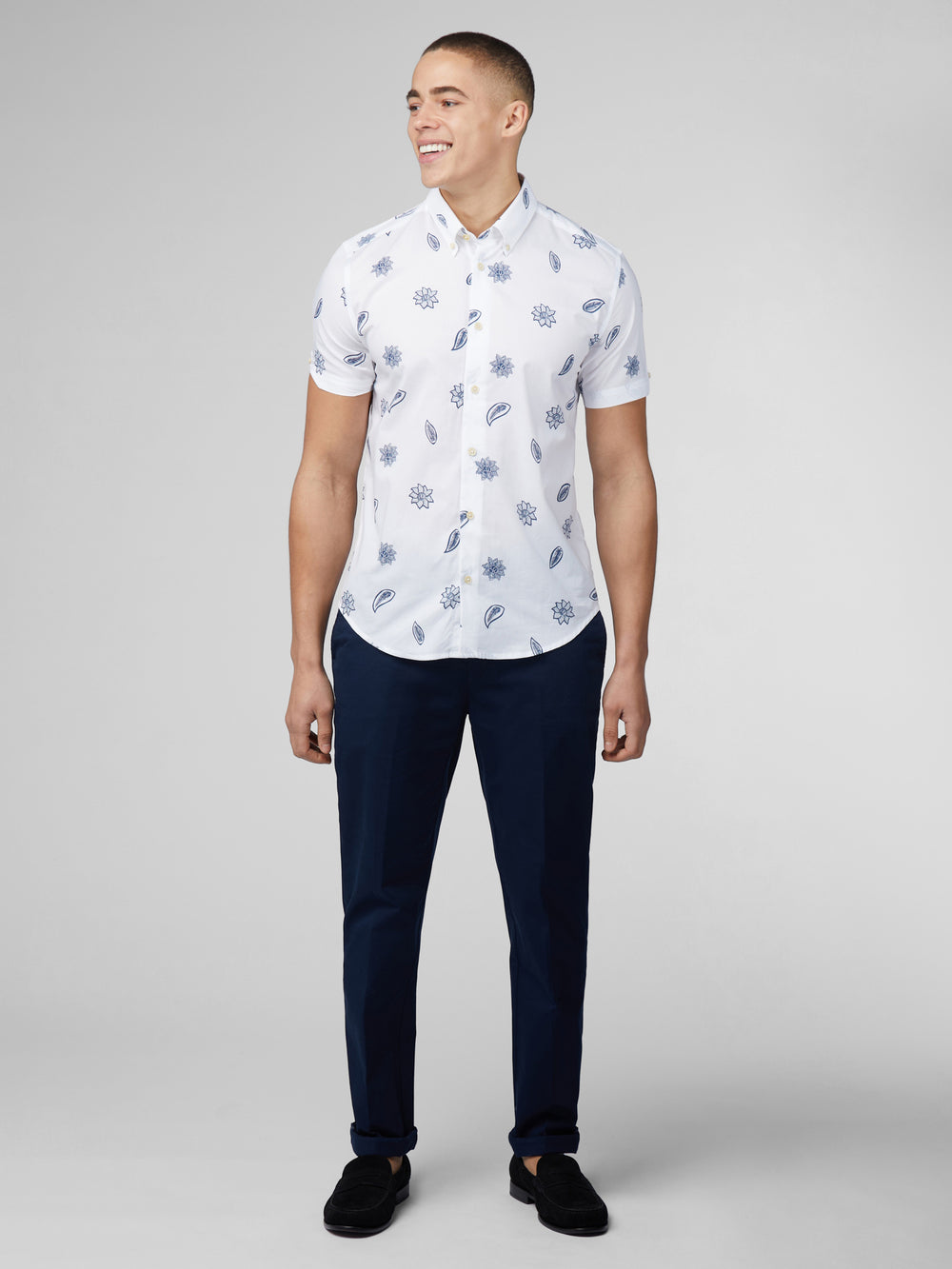 White Ben Sherman Signature Floral Shirts | SFLVYE-724