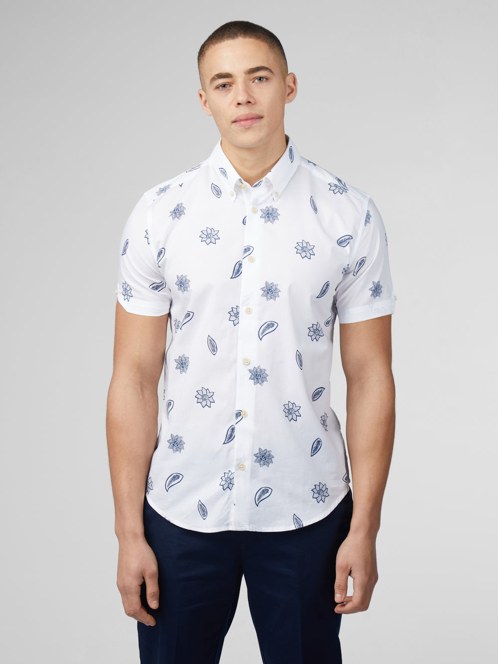 White Ben Sherman Signature Floral Shirts | SFLVYE-724