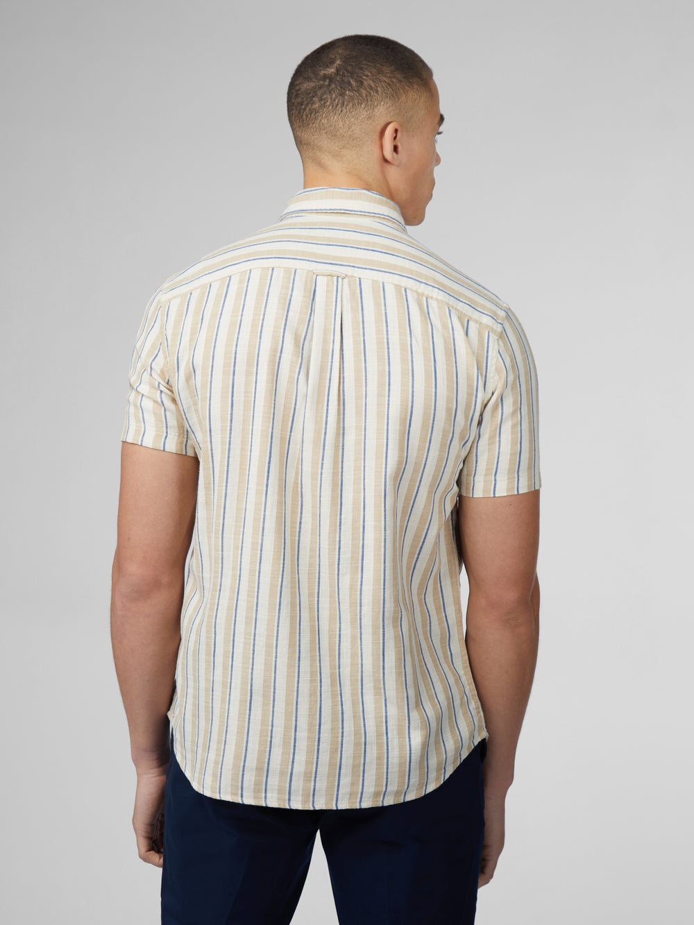 White Ben Sherman Signature Mod Stripe Shirts | VDBESY-827