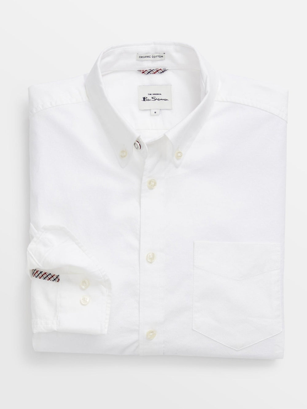 White Ben Sherman Signature Organic Long-Sleeve Oxford Shirts | XZKVPQ-682