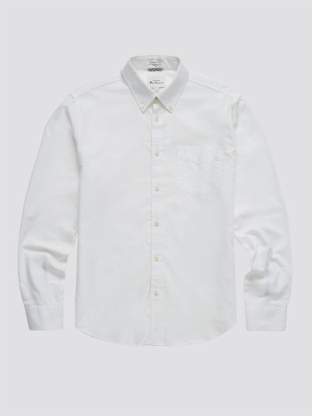 White Ben Sherman Signature Organic Long-Sleeve Oxford Shirts | XZKVPQ-682