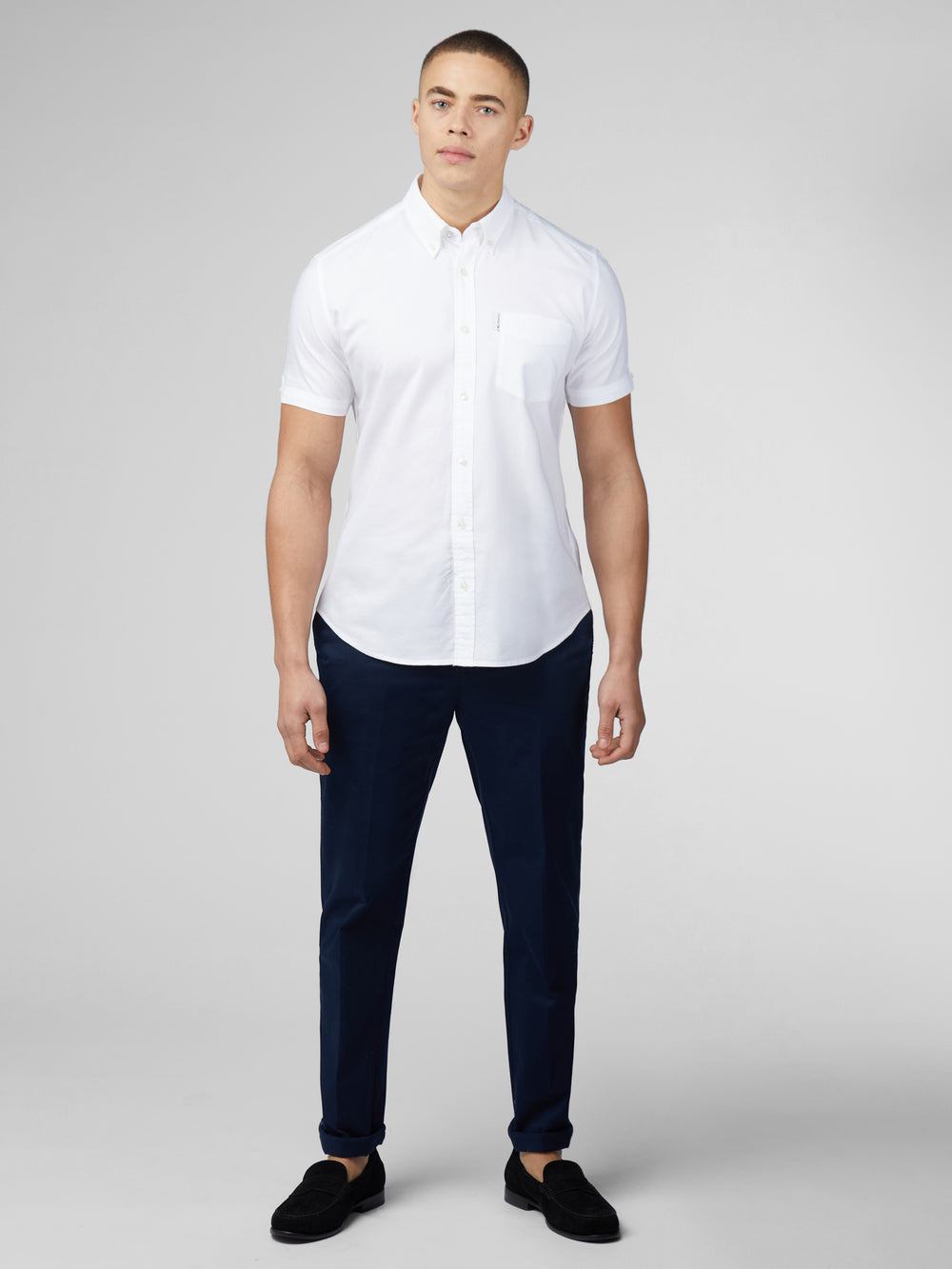 White Ben Sherman Signature Short Sleeve Oxford Shirts | NOCTBQ-982