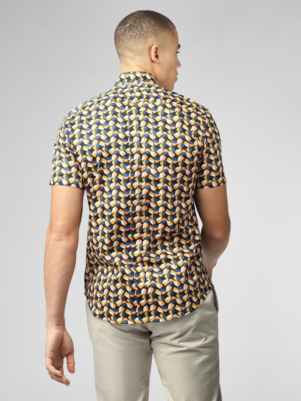 Yellow Ben Sherman Bahaus Geo Shirts | CZRTJV-014