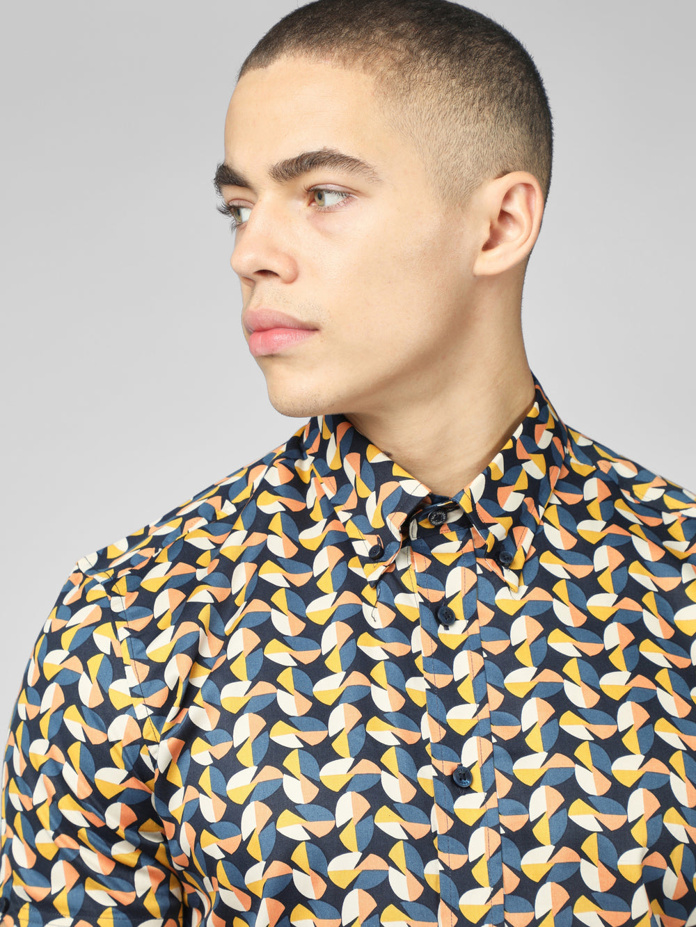 Yellow Ben Sherman Bahaus Geo Shirts | CZRTJV-014