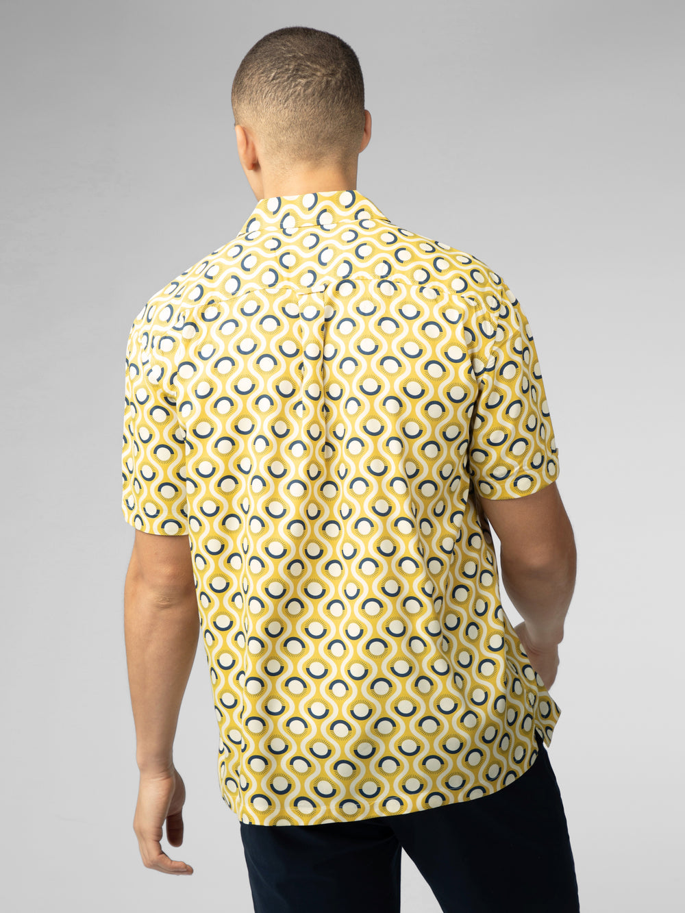 Yellow Ben Sherman Signature Retro Geo Shirts | ULQSDA-679